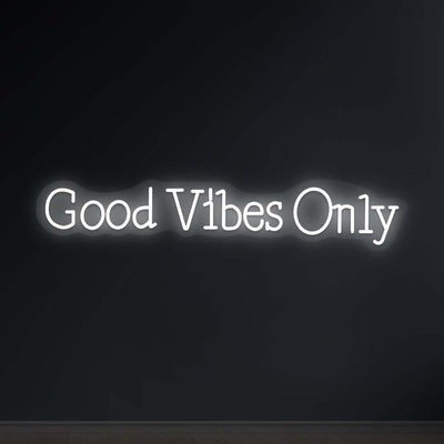 Good Vibes Only Neon Sign | White