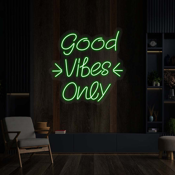 Good Vibes Only Quote Neon Sign