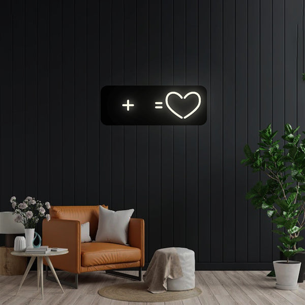 Personalized Initials Heart Illuminated Sign