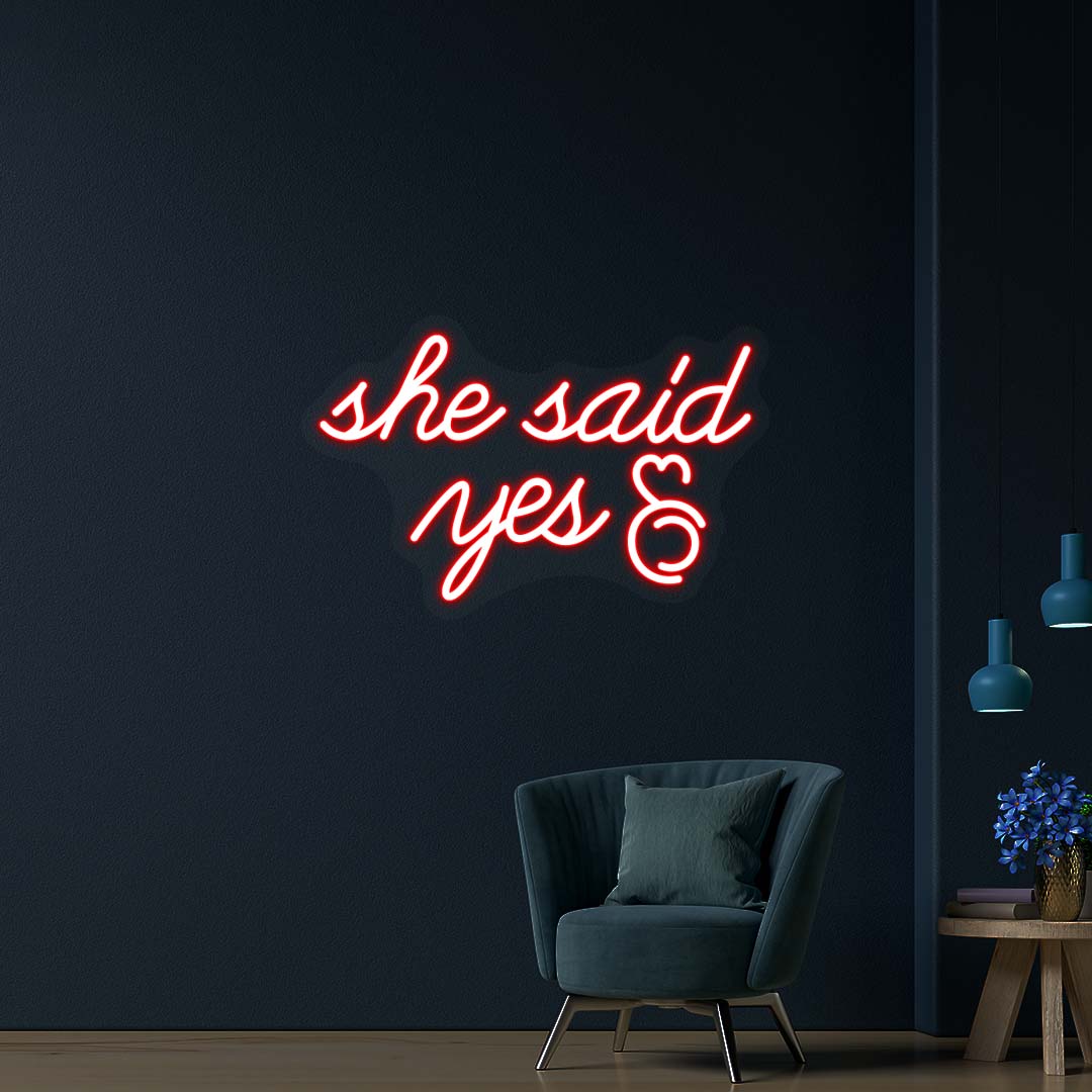 She Said Yes Neon Sign - CNUS000183 - Red