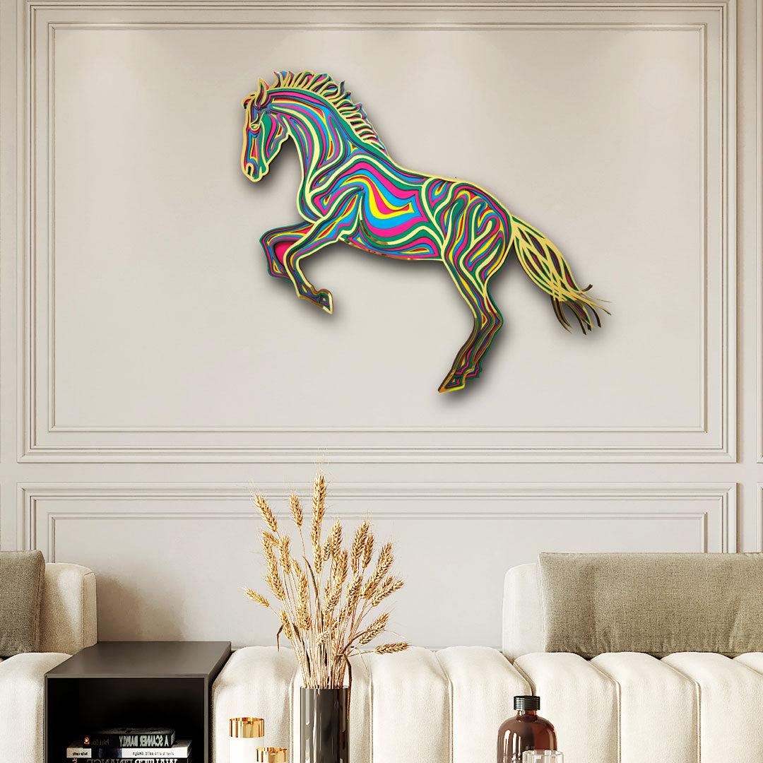 3D Horse On Feet Mandala Art - CNUS000248