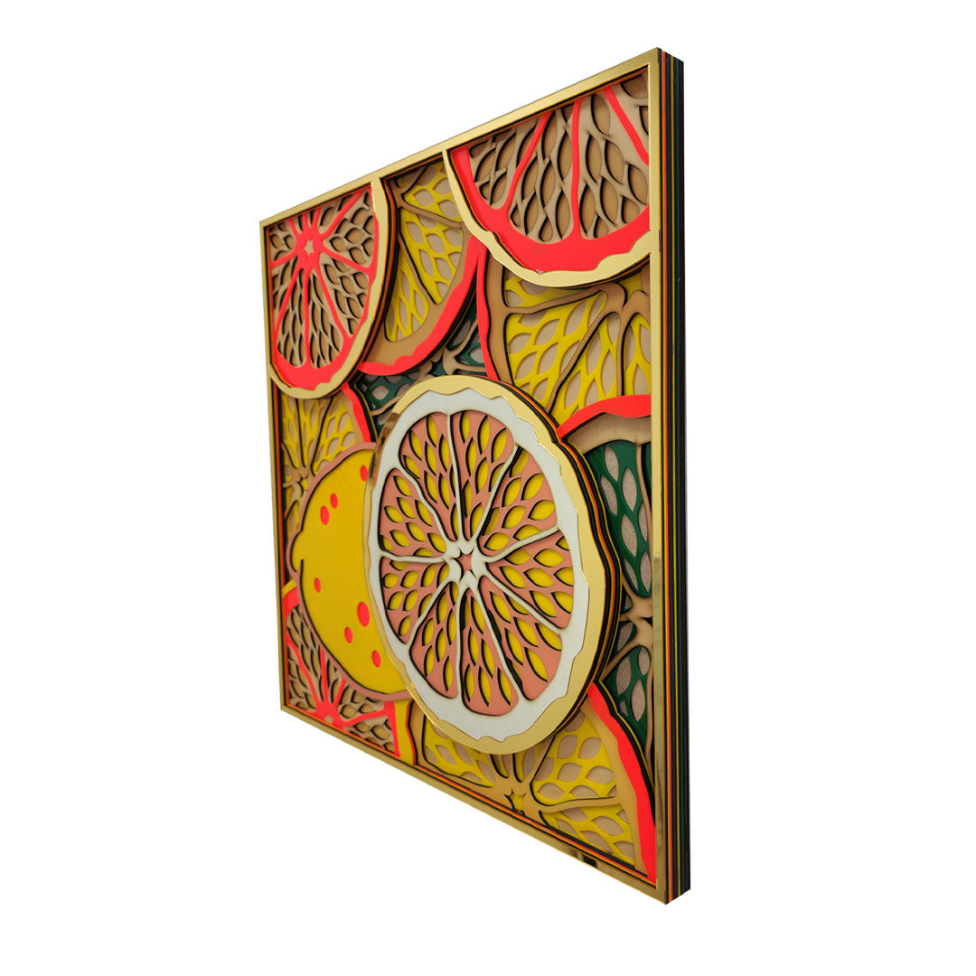 3D Lemon Frame Mandala Art - CNUS000251